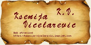Ksenija Vicelarević vizit kartica